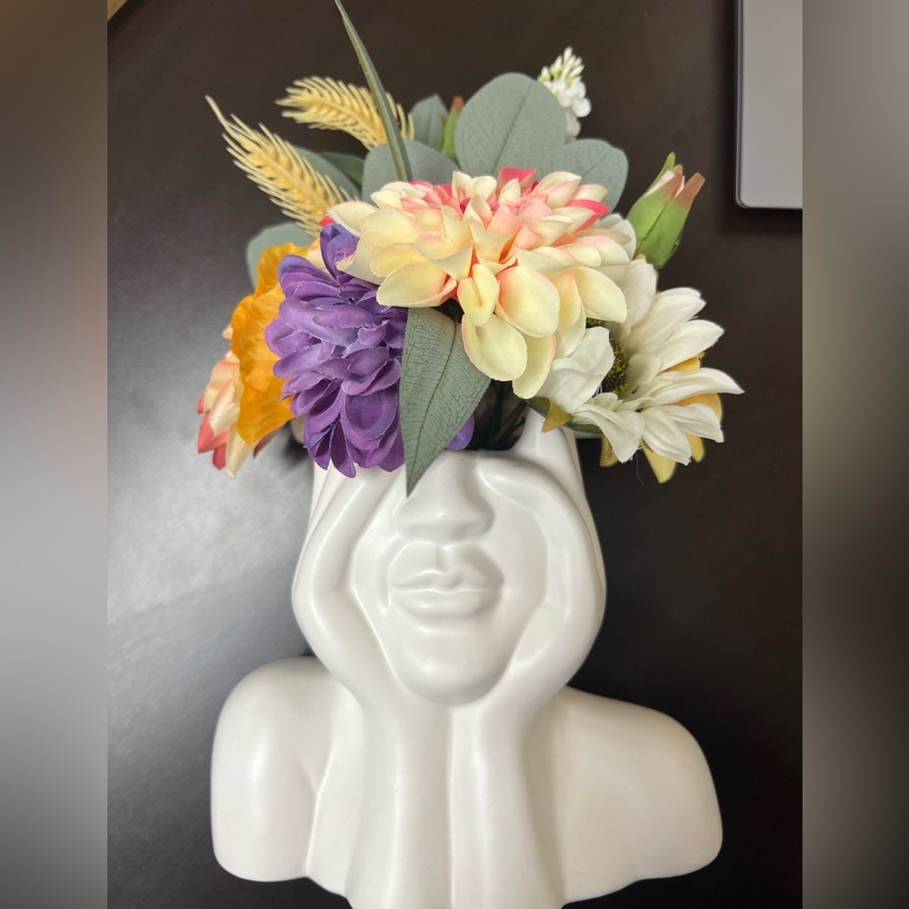 Hobby Lobby White and Purple Floral Accent Vases